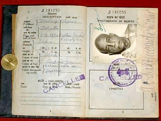 Srila Prabhupada’s passport
