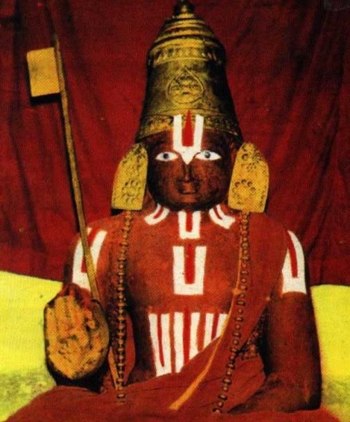 Vaishnava guru Ramanuja's original body mummified & preserved inside Sri Ranganathaswamy Temple, Srirangam since 1137 CE with Sandalwood & Camphor coatings